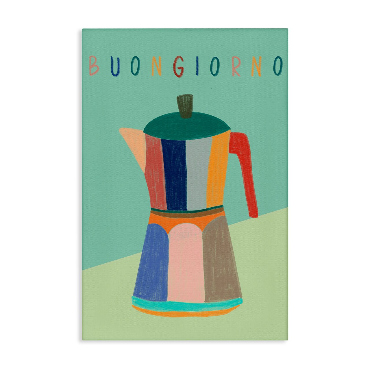 Stupell Industries Buongiorno Espresso Coffeepot Canvas, design by EMILY NAVAS